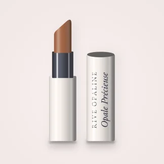 Rouge à lèvres Opale Précieuse à l'huile de ricin – Rive Opaline, étui 3,5 g, teinte 18 Caramel