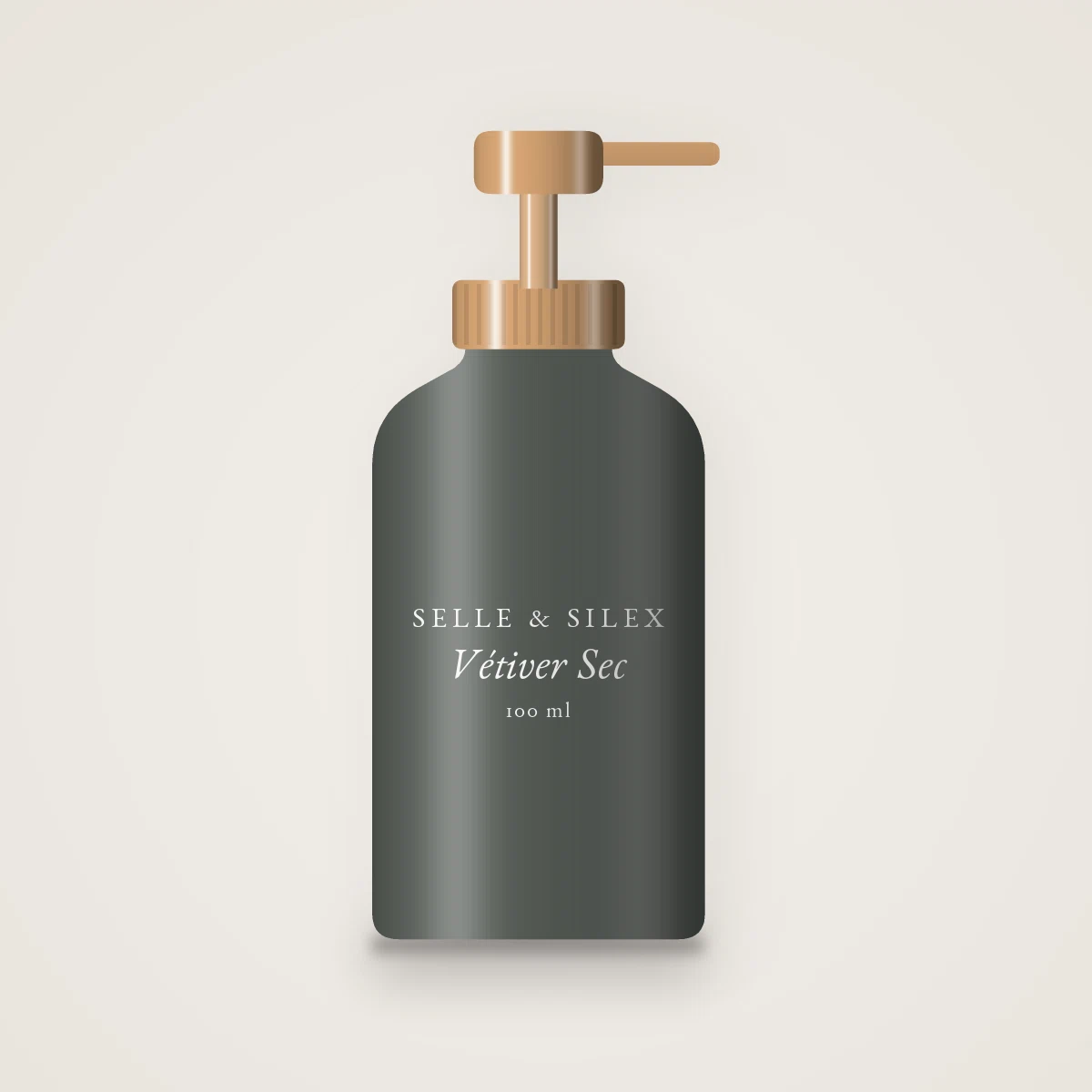 Soin visage Vétiver Sec matifiant – Selle & Silex, flacon-pompe 100 ml