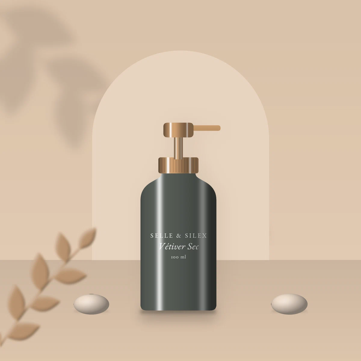 Soin visage Vétiver Sec matifiant – Selle & Silex, photo d'ambiance
