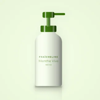 Huile capillaire revitalisante Menthe Vive – Fraîcheline, flacon-pompe 100 ml