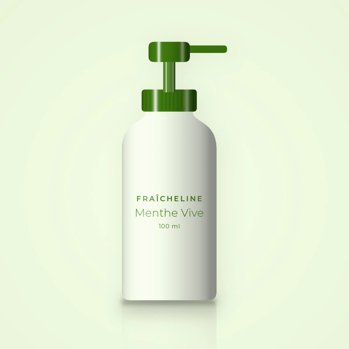 Huile capillaire revitalisante Menthe Vive – Fraîcheline, flacon-pompe 100 ml