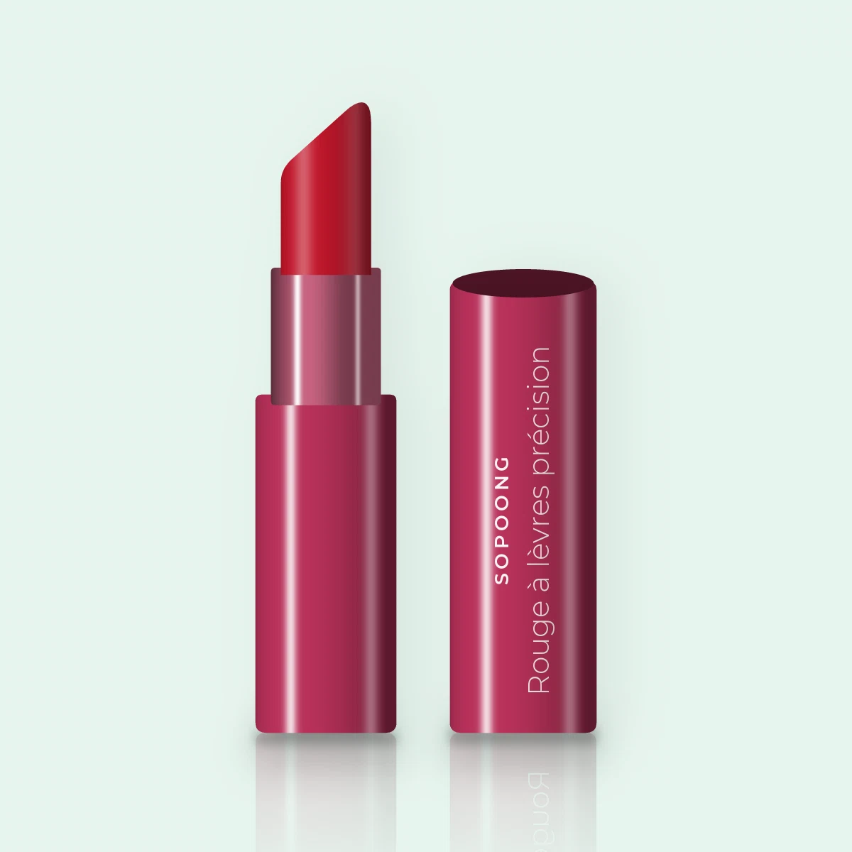 Rouge à lèvres précision aux peptides – Sopoong, étui 3,8 g, teinte 14 Rouge classique