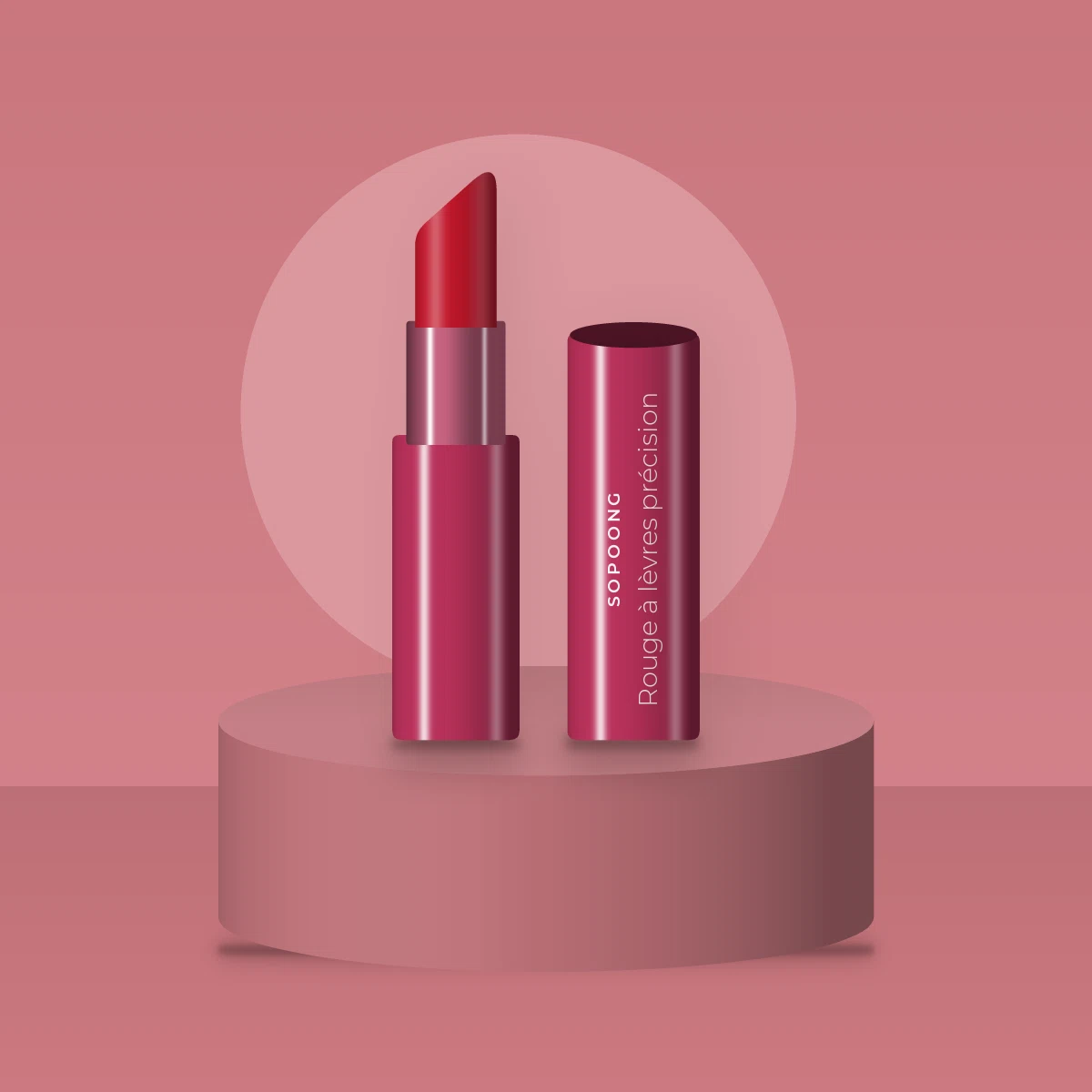 Rouge à lèvres précision aux peptides – Sopoong, photo d'ambiance