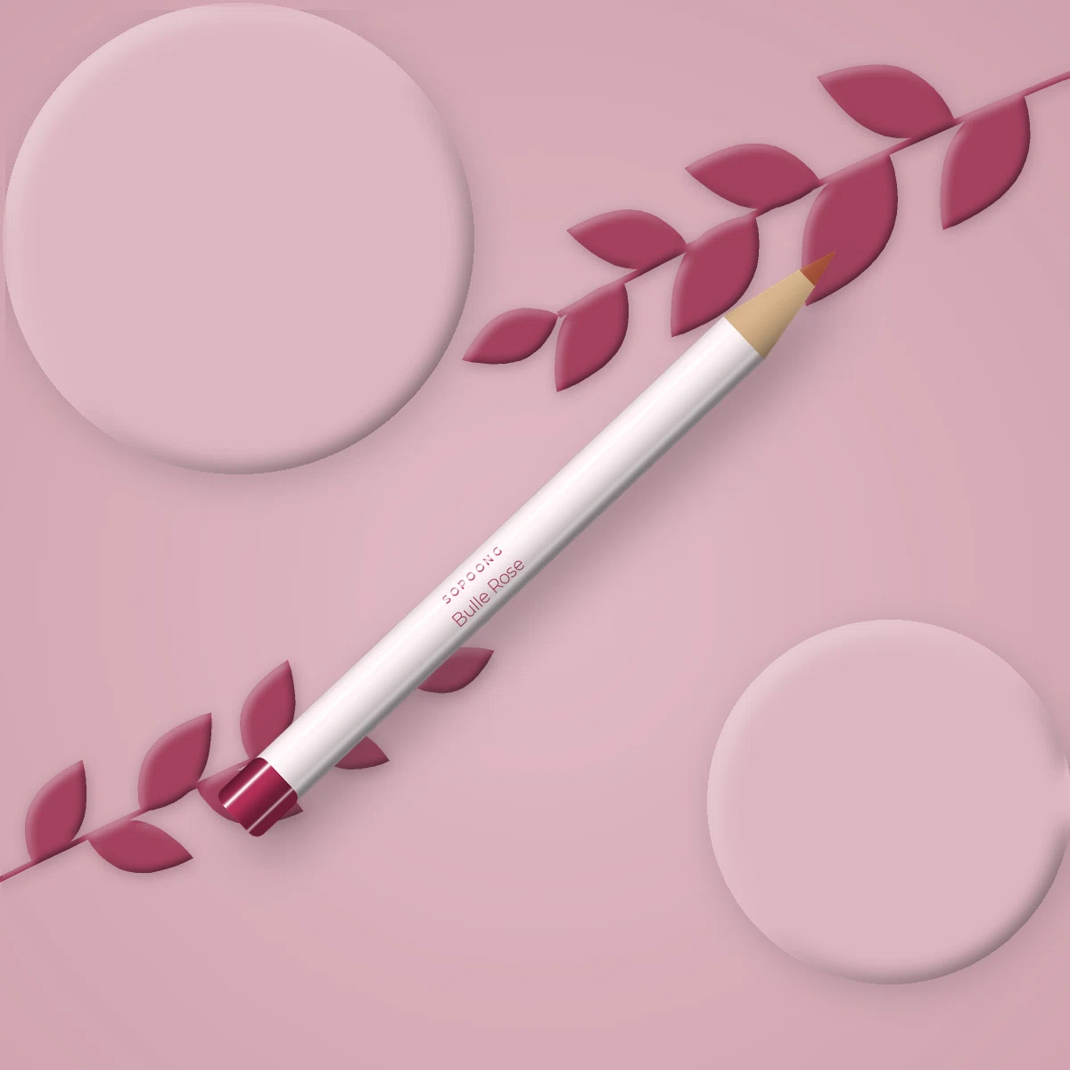 Crayon à lèvres multi-usage Bulle Rose – Sopoong, photo d'ambiance