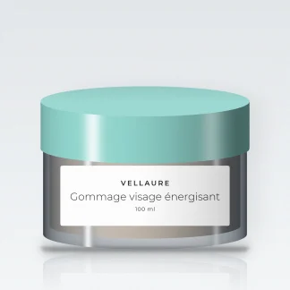 Gommage visage énergisant à la poudre de bambou – Vellaure, pot 100 ml