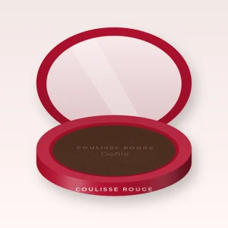 Poudre Défilé anti-fatigue – Coulisse Rouge, boîtier 12 g, teinte 16 Ébène