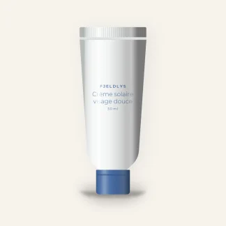 Crème solaire visage douce à l'extrait de réglisse SPF 50 – Fjeldlys, tube 50 ml