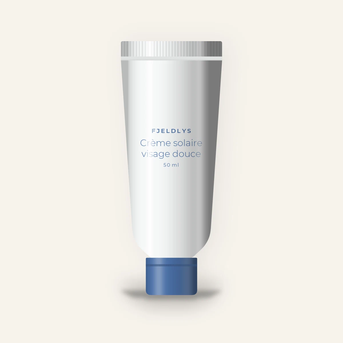 Crème solaire visage douce à l'extrait de réglisse SPF 50 – Fjeldlys, tube 50 ml