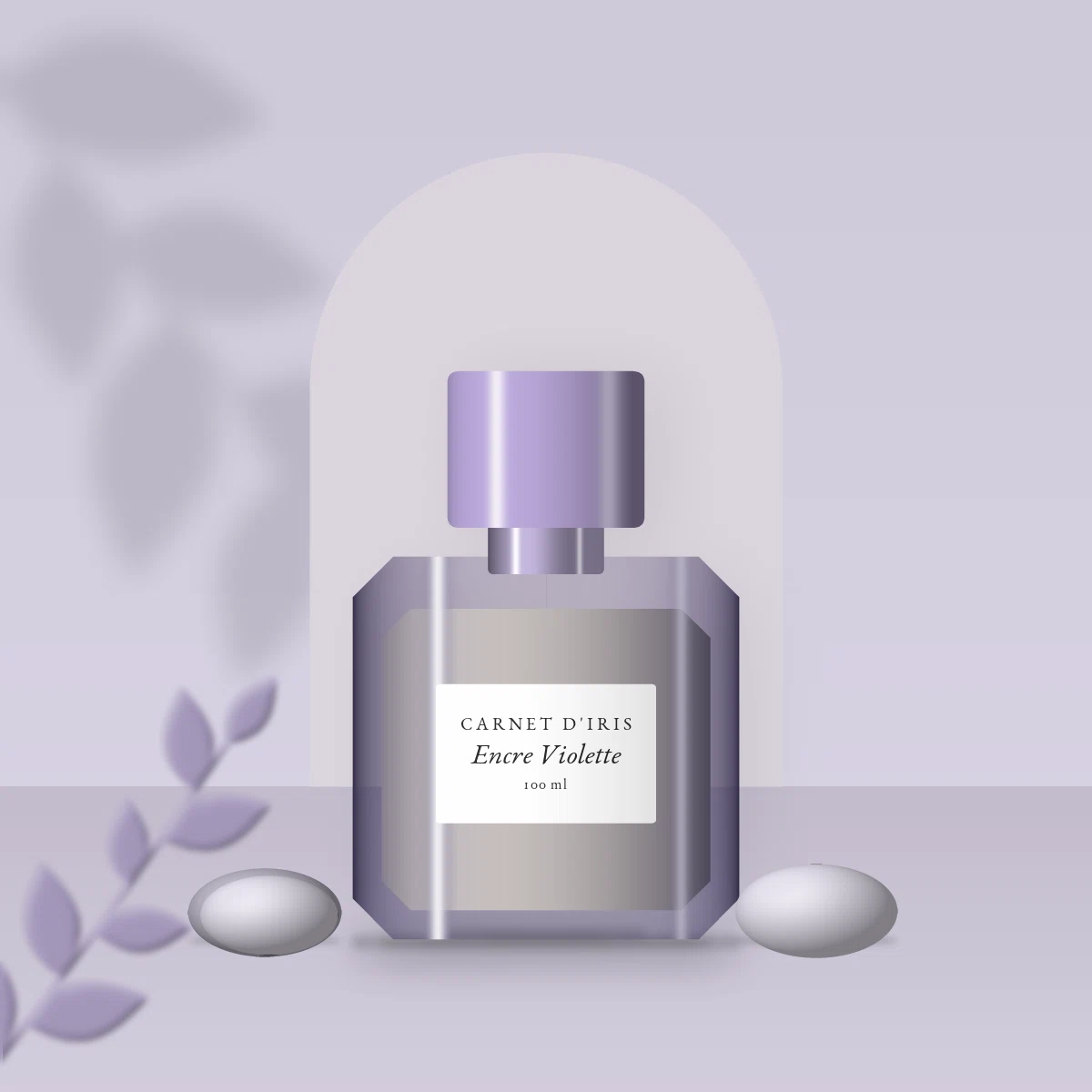 Parfum Encre Violette au néroli – Carnet d'Iris, photo d'ambiance