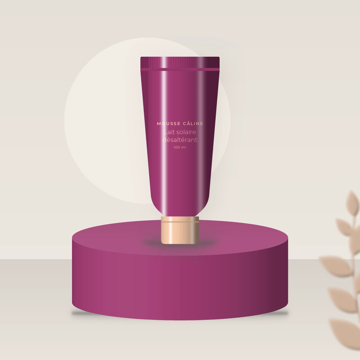 Lait solaire désaltérant à l'huile de camélia SPF 50 – Mousse Câline, photo d'ambiance