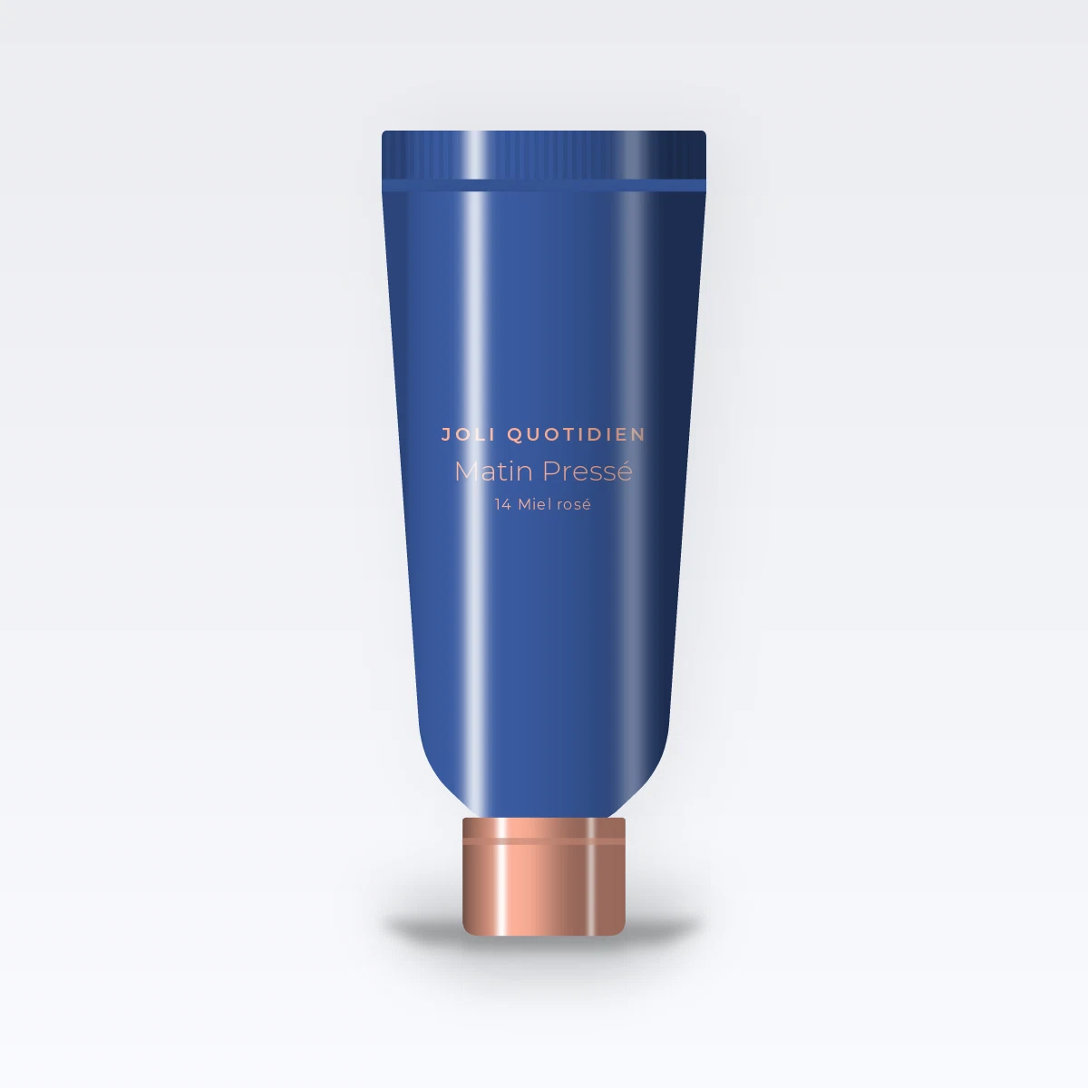 Fond de teint Matin Pressé aux céramides – Joli Quotidien, tube 35 ml, teinte 14 Miel rosé
