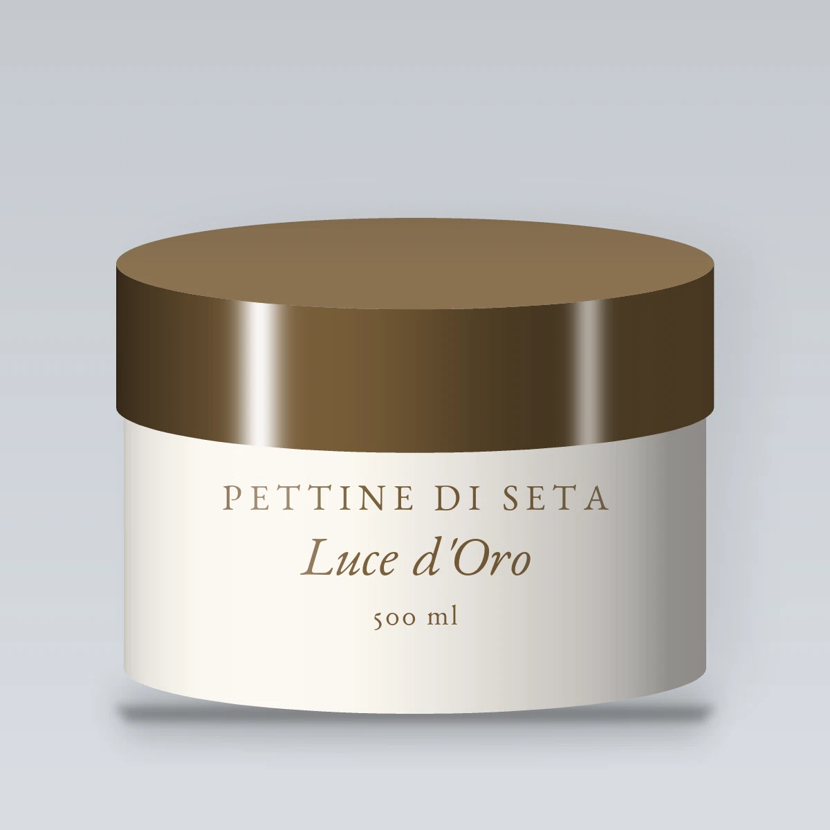 Masque capillaire Luce d'Oro aux protéines de blé – Pettine di Seta, pot 500 ml