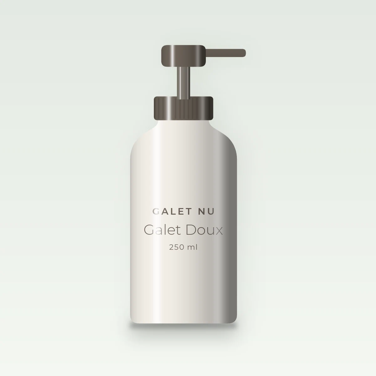 Shampooing Galet Doux à la menthe poivrée – Galet Nu, flacon-pompe 250 ml