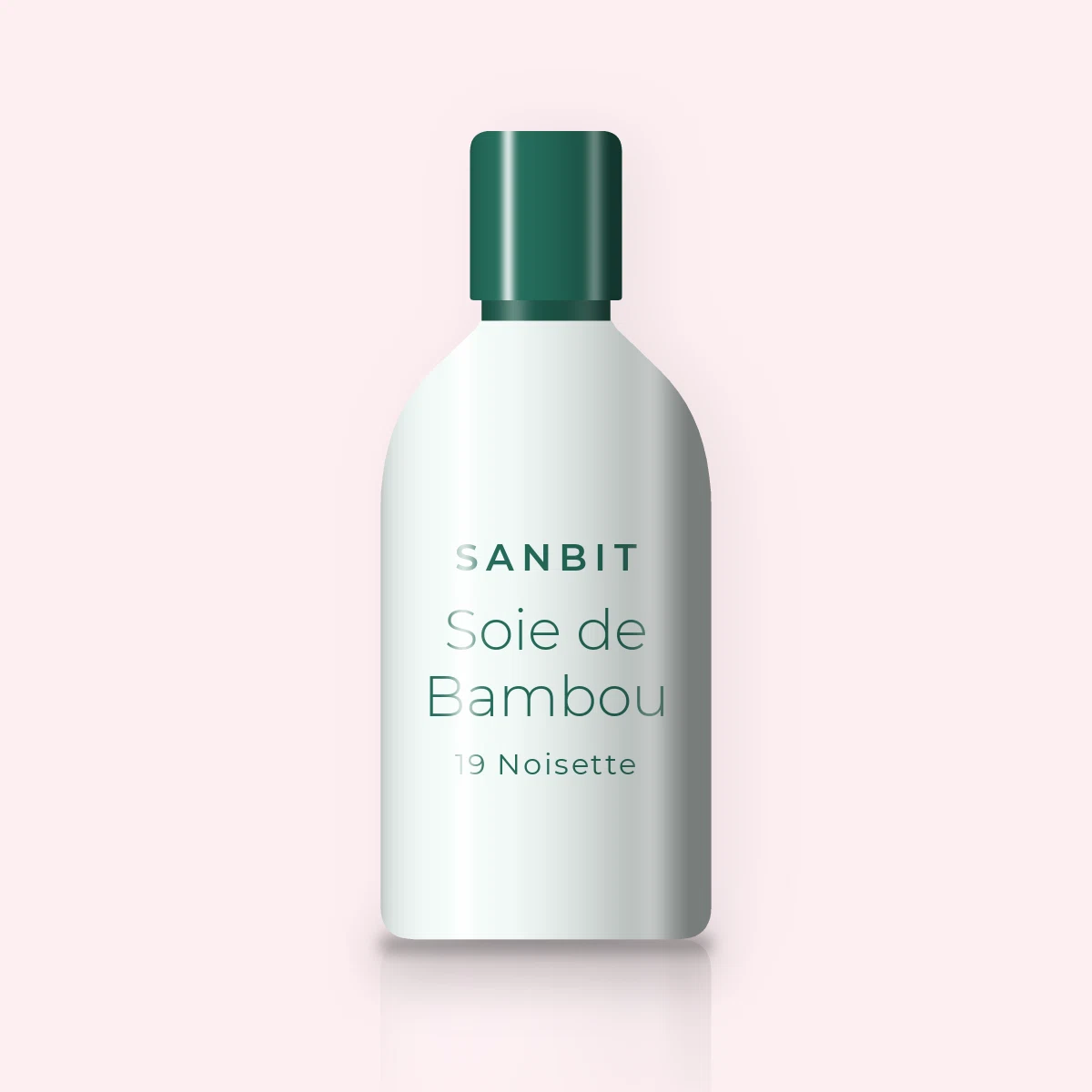 Fond de teint Soie de Bambou à l'acide hyaluronique – Sanbit, flacon 35 ml, teinte 19 Noisette