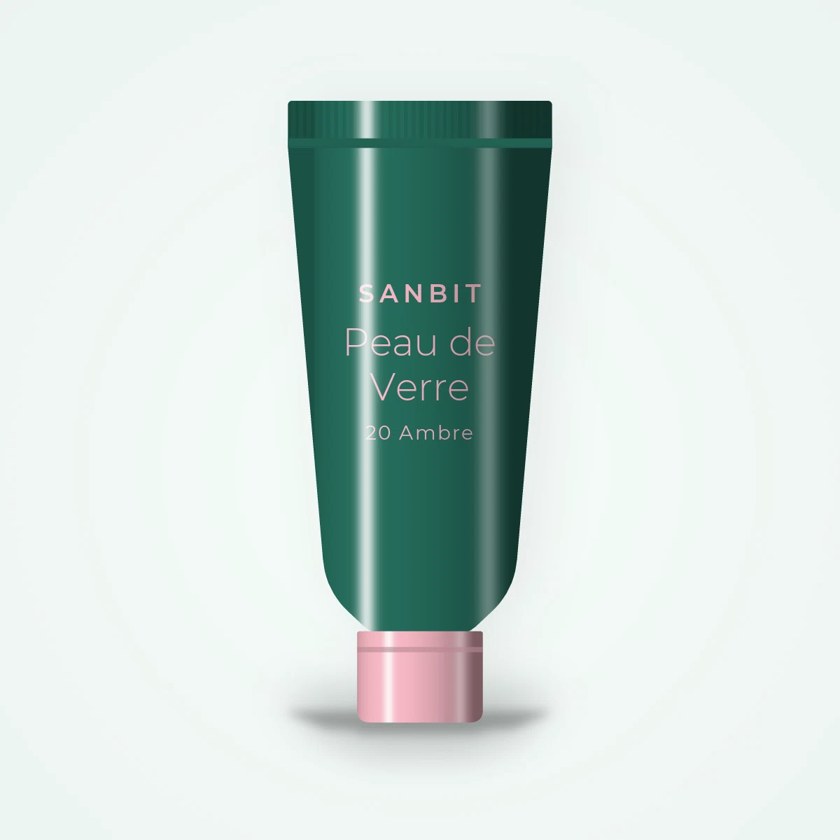 Fond de teint Peau de Verre à l'extrait de riz – Sanbit, tube 30 ml, teinte 20 Ambre