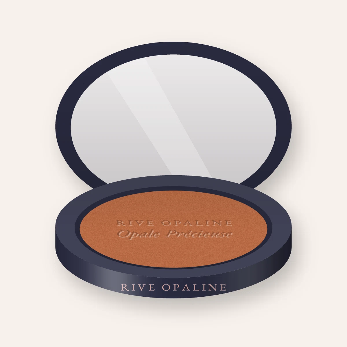 Blush effet bonne mine Opale Précieuse – Rive Opaline, boîtier 4 g, teinte 13 Cuivré