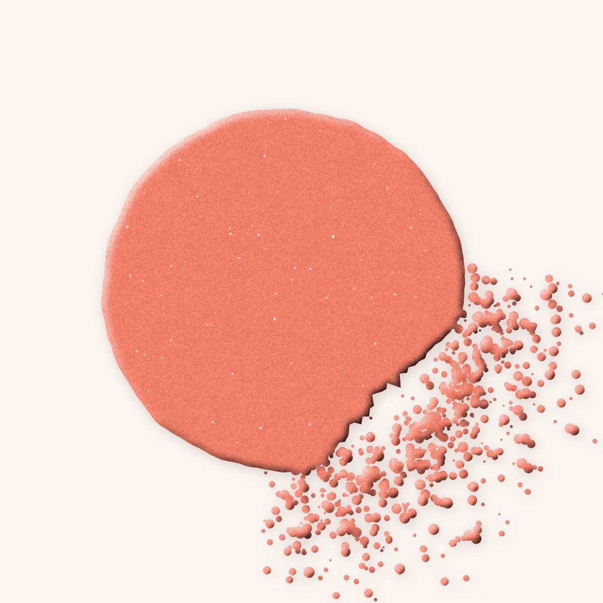 Blush Tuileries à l'extrait de pêche – Laque Rivoli, aperçu de la teinte 05 Corail
