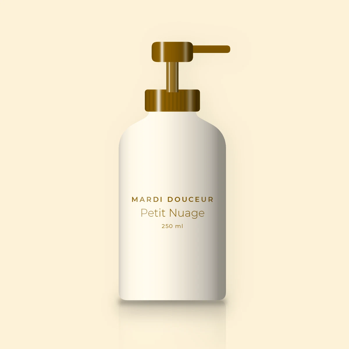 Gel douche et bain Petit Nuage adoucissant – Mardi Douceur, flacon-pompe 250 ml