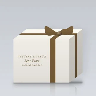 Coloration Seta Pura aux protéines de riz – Pettine di Seta, coffret, teinte 6.3 Blond foncé doré