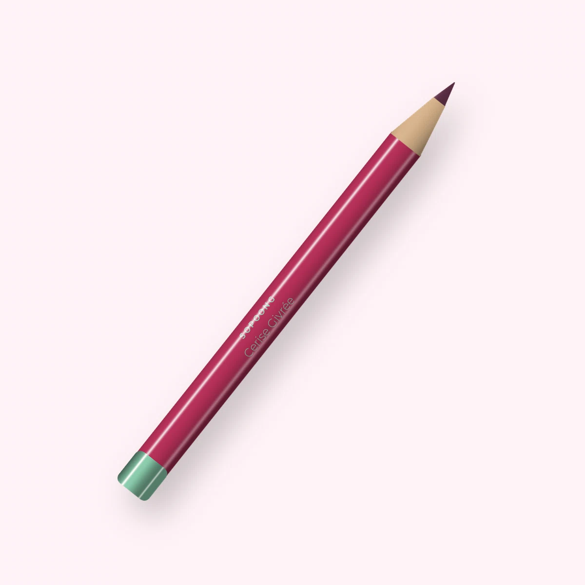 Eyeliner Cerise Givrée effet yeux de chat – Sopoong, crayon 1,2 g, teinte Prune