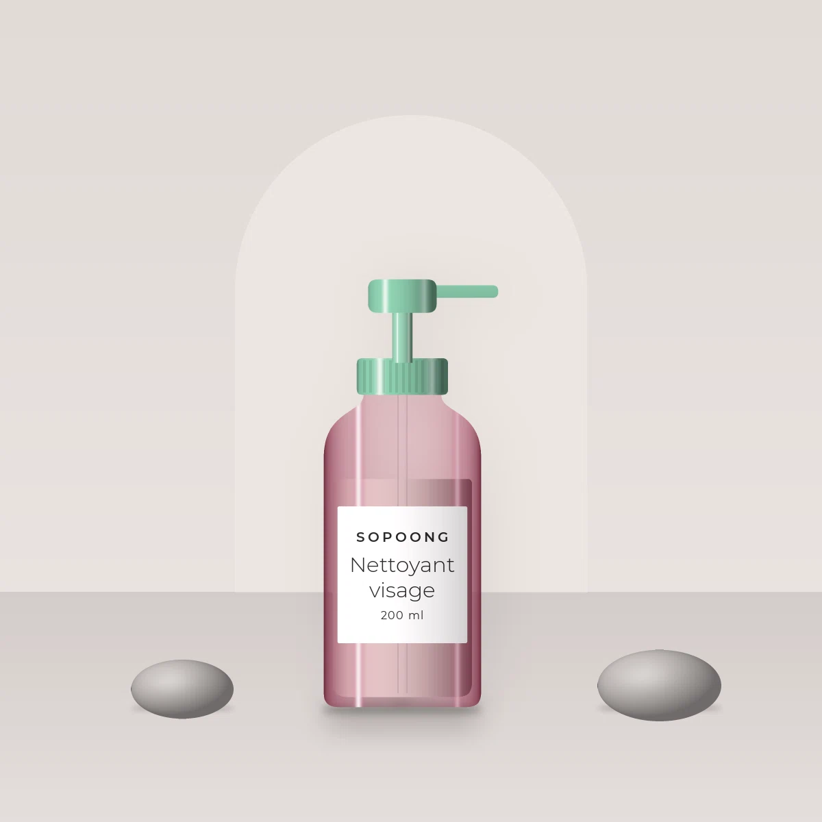 Nettoyant visage peaux sensibles à l'extrait de concombre – Sopoong, photo d'ambiance