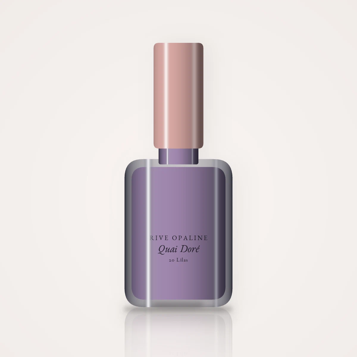 Vernis à ongles tenue extrême Quai Doré – Rive Opaline, flacon 5 ml, teinte 20 Lilas