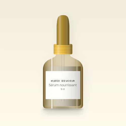 Sérum nourrissant à la niacinamide – Mardi Douceur, flacon compte-gouttes 15 ml