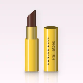 Rouge à lèvres Paillettes à l'huile de ricin – Bonbon Néon, étui 3,8 g, teinte 26 Chocolat