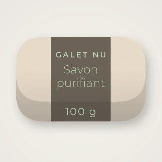 Savon purifiant au beurre de murumuru – Galet Nu, pain 100 g