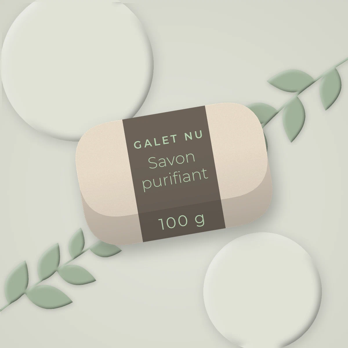 Savon purifiant au beurre de murumuru – Galet Nu, photo d'ambiance