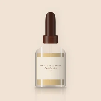 Huile capillaire éclat Pavé Parisien – Barbier de la Butte, flacon compte-gouttes 30 ml