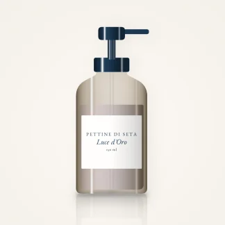 Crème coiffante thermoprotectrice Luce d'Oro – Pettine di Seta, flacon-pompe 150 ml