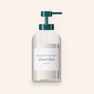 Nettoyant visage tout-en-un Grand Bain – Palais Nacré, flacon-pompe 400 ml