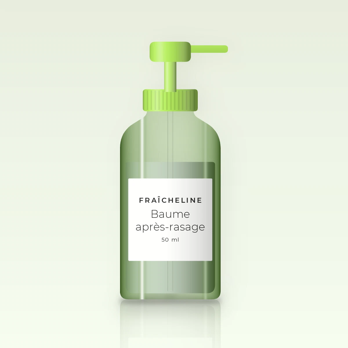 Baume après-rasage extra-doux au beurre de karité – Fraîcheline, flacon-pompe 50 ml